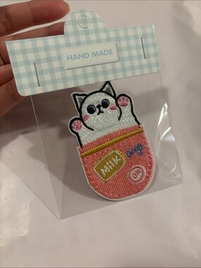 🐈‍⬛ Kawaii Cat Embroidered Self-Adhesive/ 🧵 Sew-on Embroidery Patch 🐾